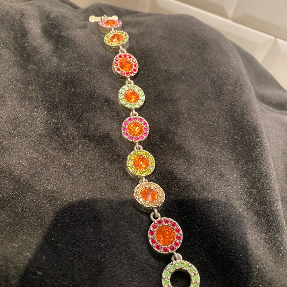 Gorgeous Patricia Locke Continental Bracelet. Pistachio color story. 7.5 length.
